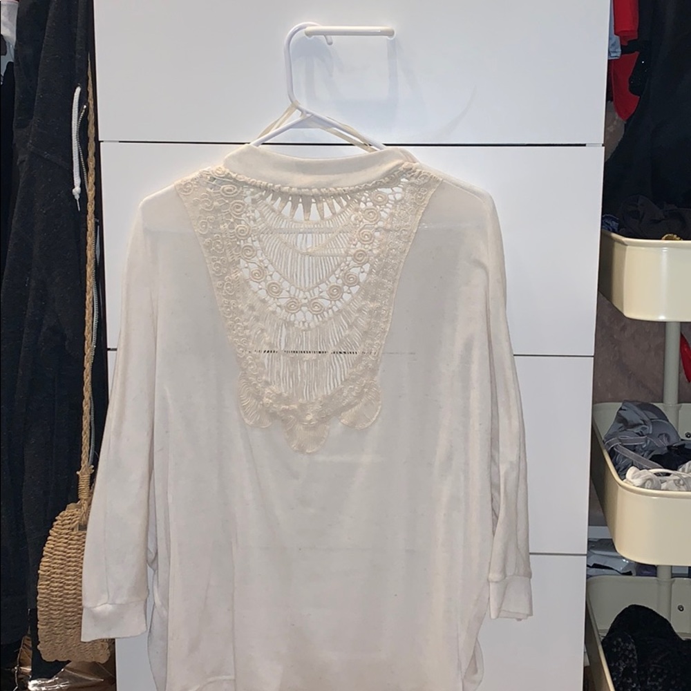 Cardigan with a Lacy Back